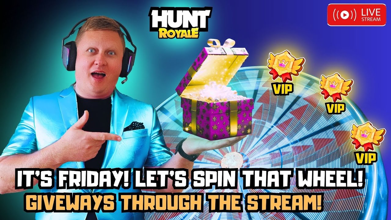 🔴 LIVE! - HUNT ROYALE! DUNGEONS GRIND AND VIP PASSES GIVEAWAYS! LET'S SPIN THAT VIP WHEEL!