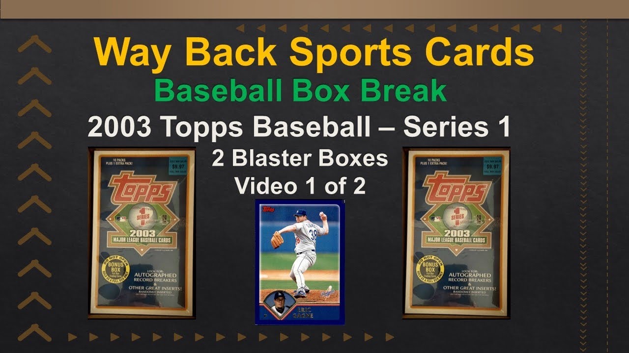 2003 Topps Series 1 Vintage Baseball Cards - Box Break 1 of 2 - 22 Packs