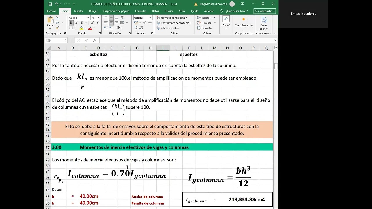Diseño de columna esbelta de concreto armado v.1