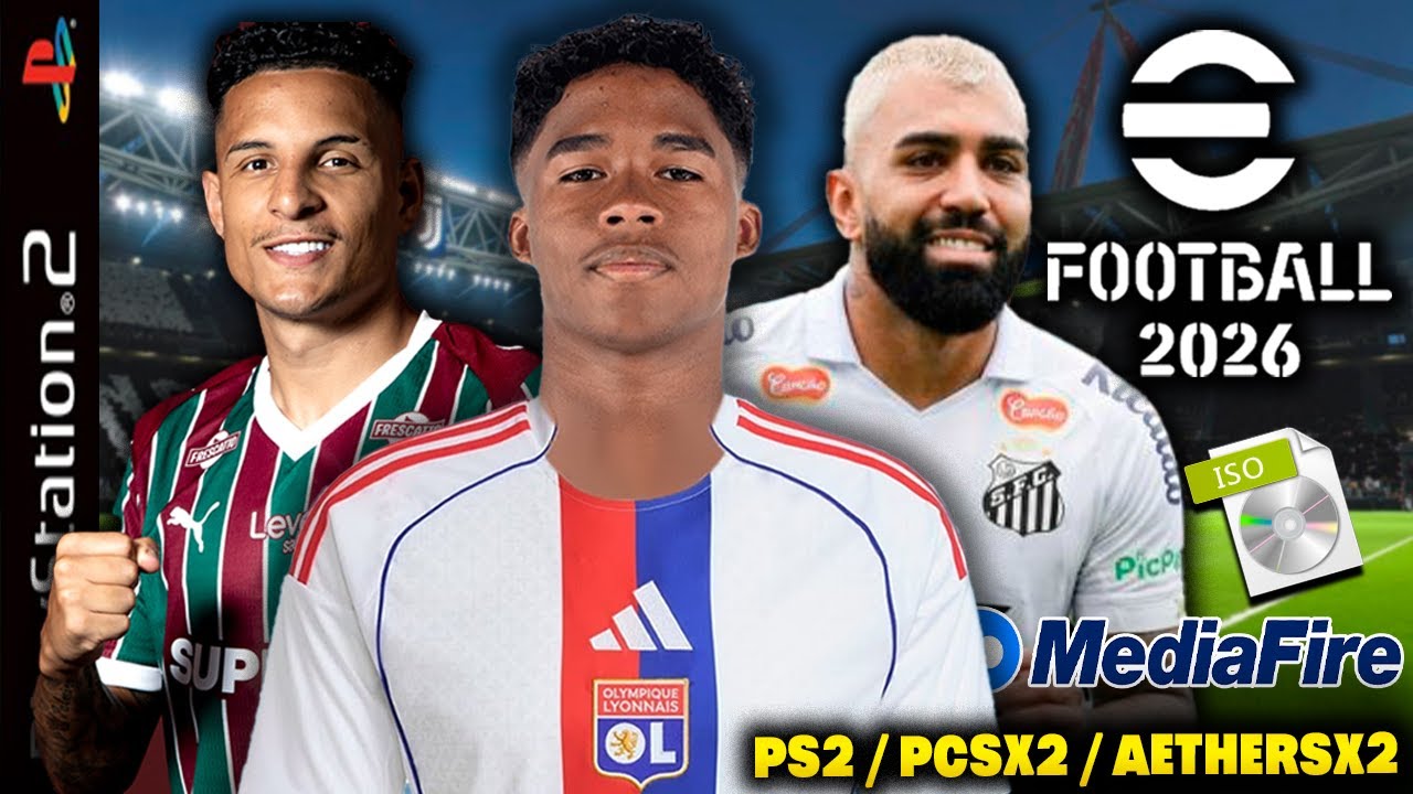 🎮 NOVO PES 2026 (PS2) COM RUMO AO ESTRELATO E BRASILEIRÃO ISO LINK DIRETO (PS2, PCSX2, AETHERSX2) ⚽