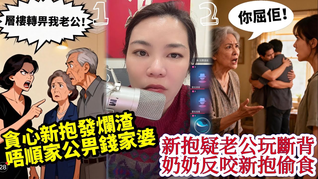 貪心新抱唔順氣 老爺啲錢畀第二個？/老公玩斷背 奶奶反咬新抱偷食 #情感 #廣東話 #情感故事 #分享 #婚姻 #諸事姐