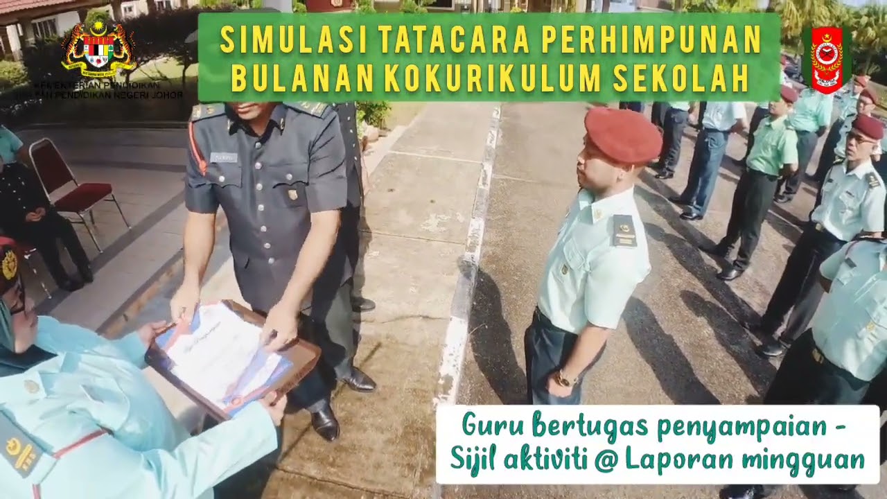 Simulasi Tatacara Perhimpunan Bulanan Kokurikulum Sekolah 2022