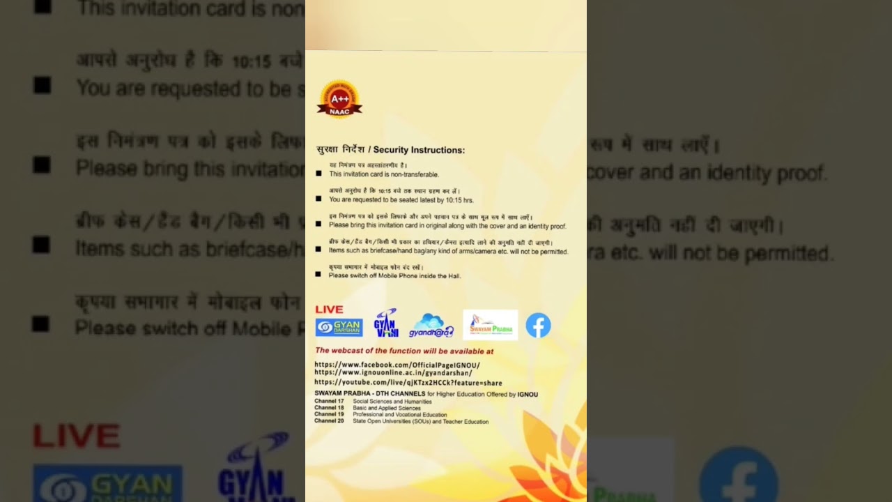 ignou Convocation instructions #degree #convocation #ignou