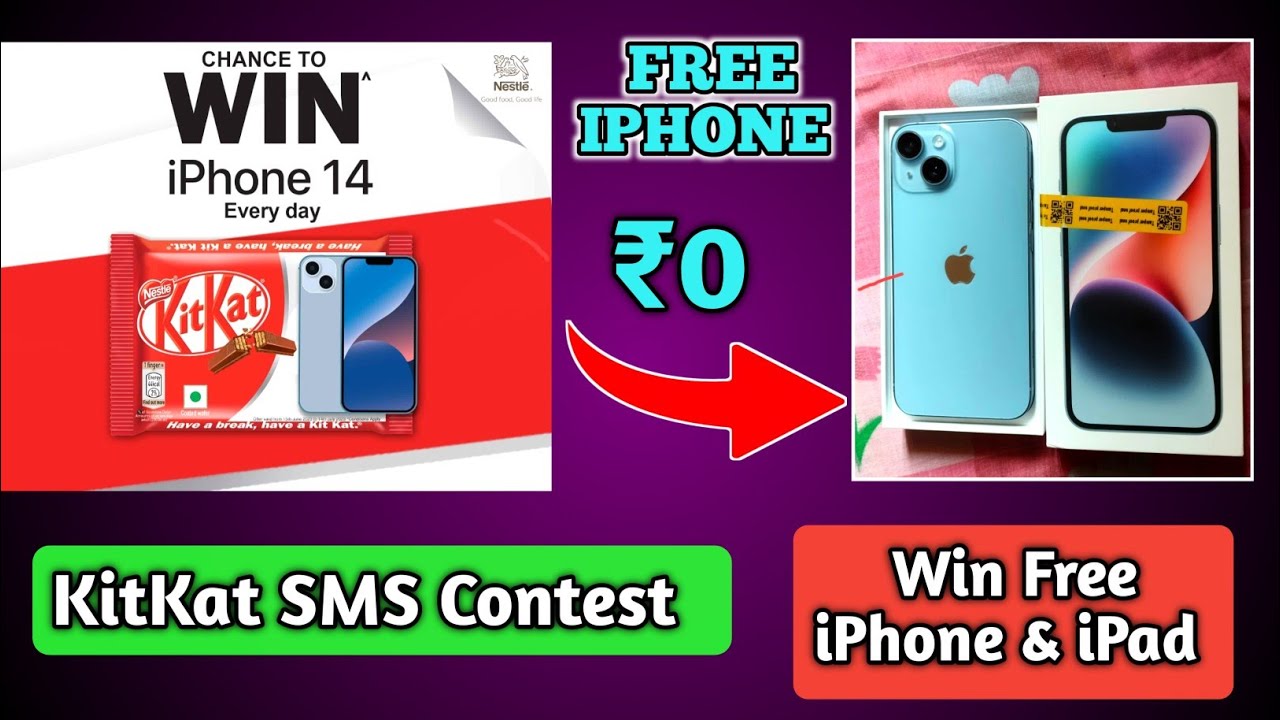 KitKat SMS contest | KitKat free iPhone & iPad | KitKat sms lot code