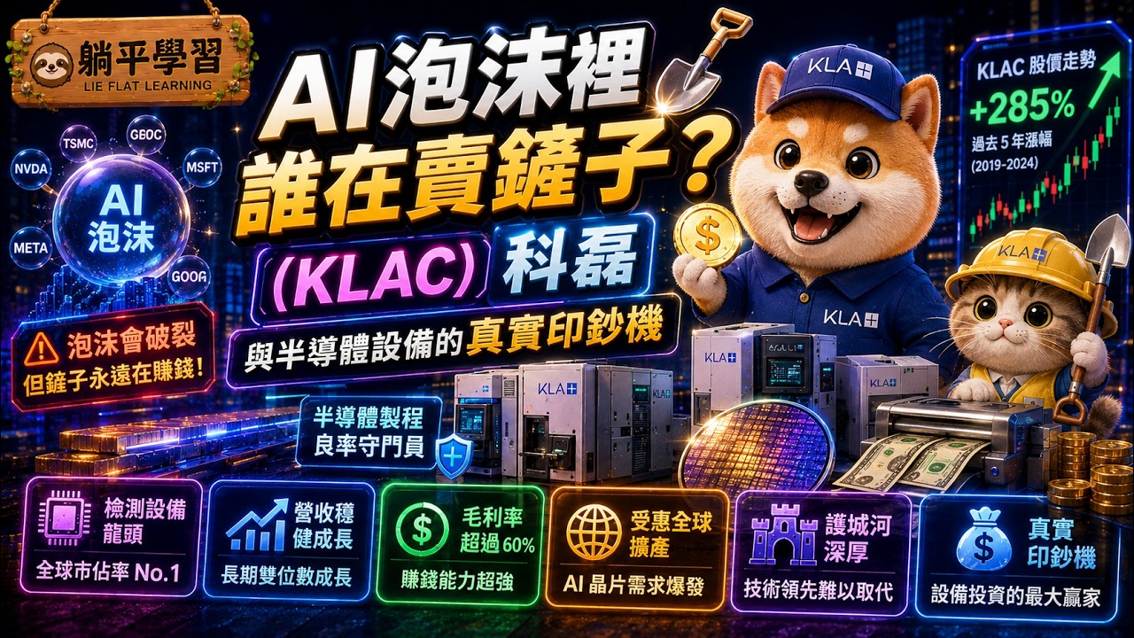 AI泡沫裡誰在賣鏟子？(KLAC)科磊與半導體設備的真實印鈔機 #KLA #科磊 #半導體設備 #賣鏟子 #先進封裝 #製程控制 #AI基礎設施 #躺平學習 #探評學習