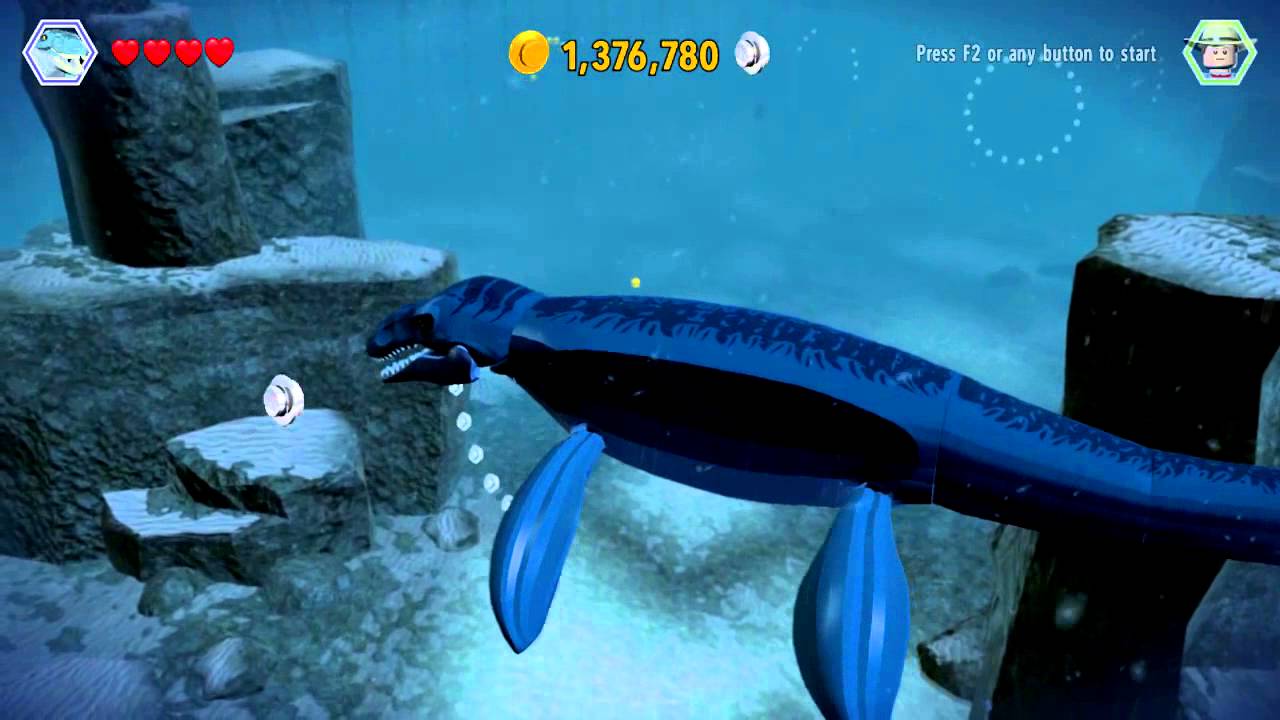 LEGO Jurassic World 100% Guide - Mosasaurus Area (Jurassic World Hub) All Collectibles