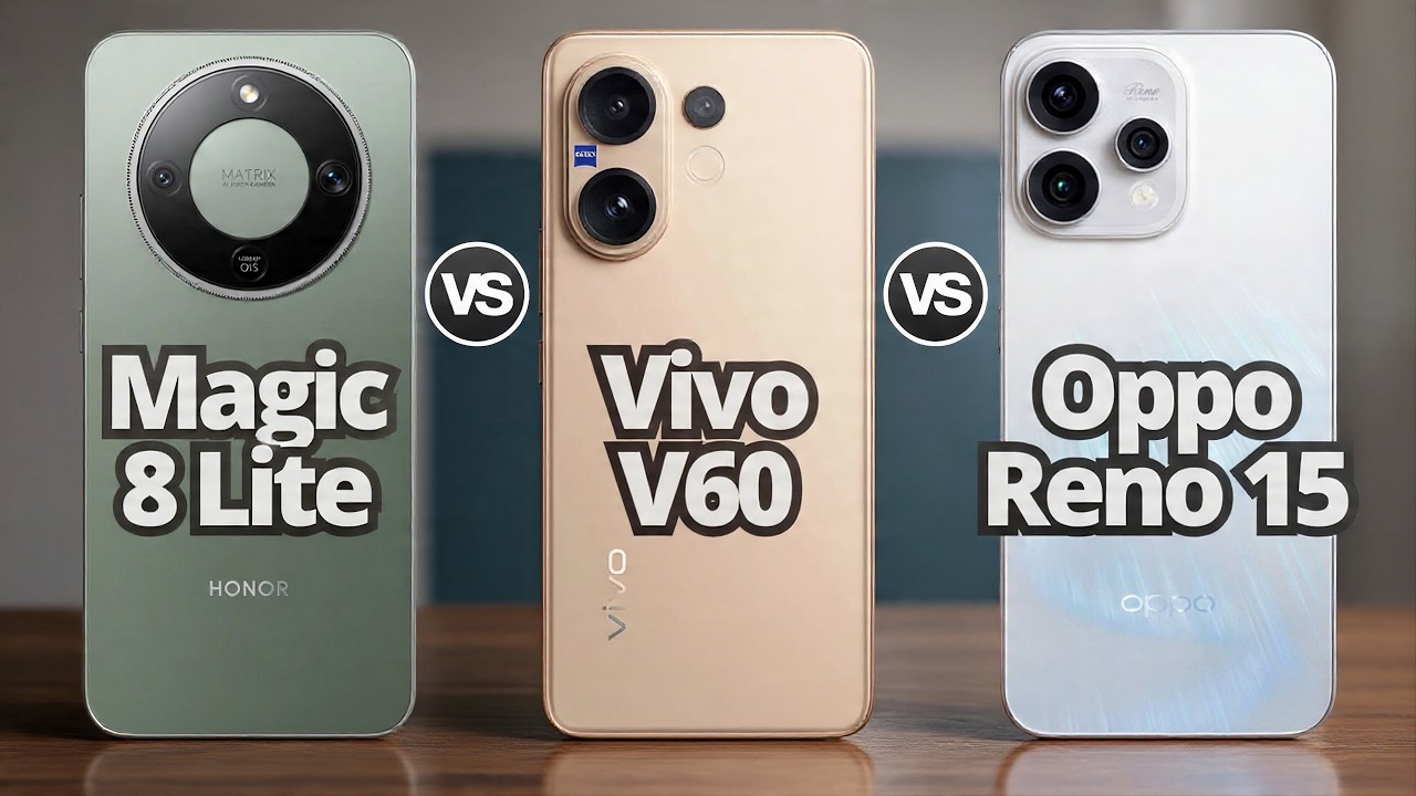 Honor Magic 8 Lite Vs Oppo Reno 15 Vs Vivo V60 ¿Batería infinita 2026?