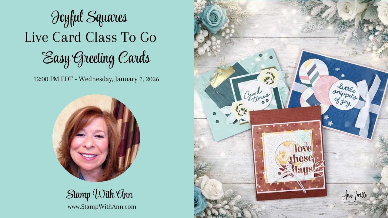 🔴 LIVE: Stampin’ Up! NEW Joyful Squares Bundle – Check It Out!