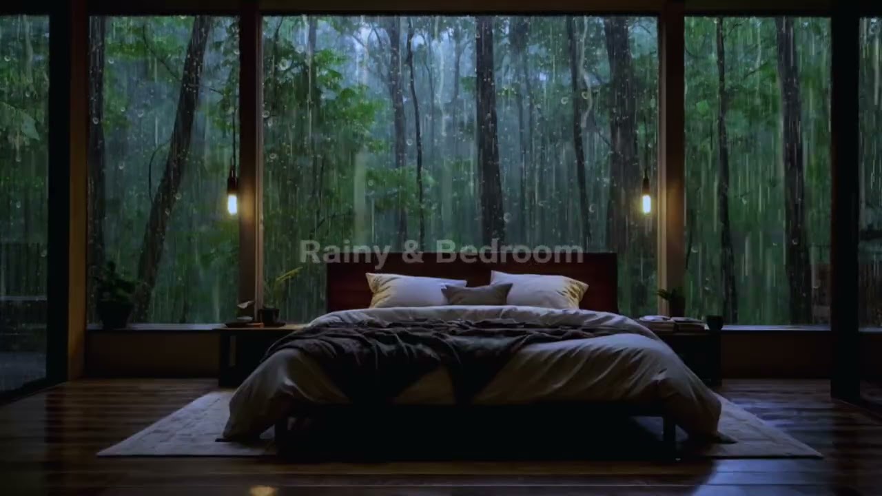 Холодный дождь снаружи, безопасно и тепло внутри 🌧️ Идеальная ночь для погружения в страну грез 5