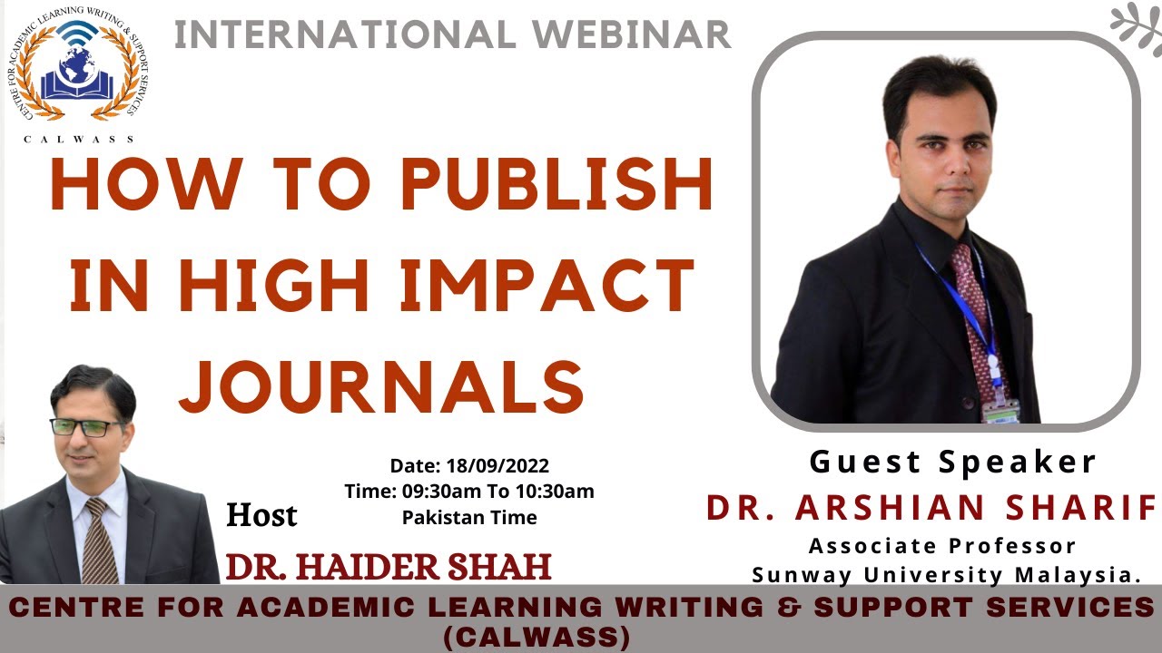 How To Publish In High Impact Journals!