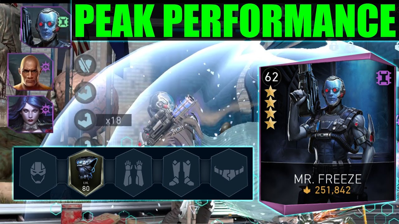 Peak Performance Team For 1 Gear Mr Freeze Injustice 2 Mobile