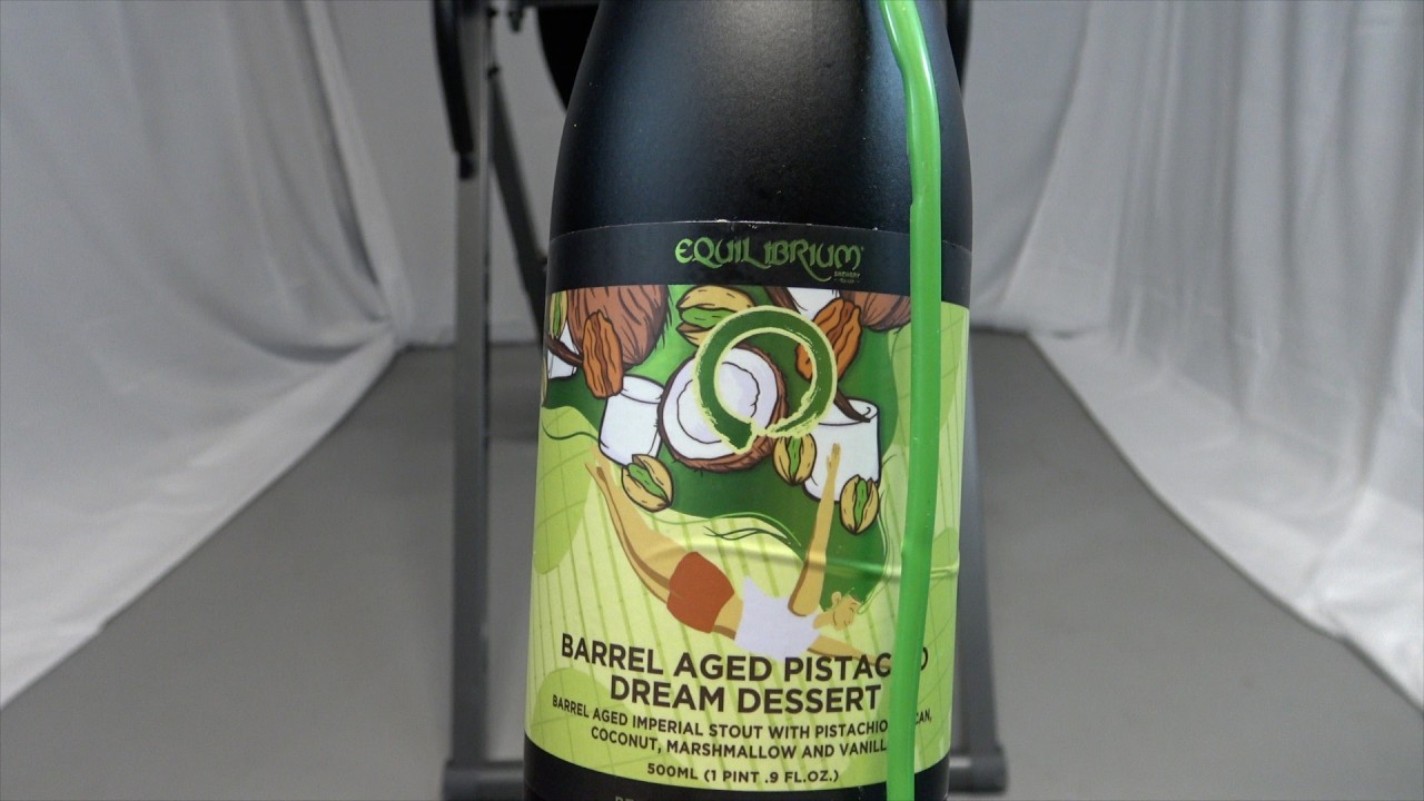 Flip For Beer Upside Down Beer Reviews, Equilibrium Brewery, Barrel Aged Pistachio Dream Dessert
