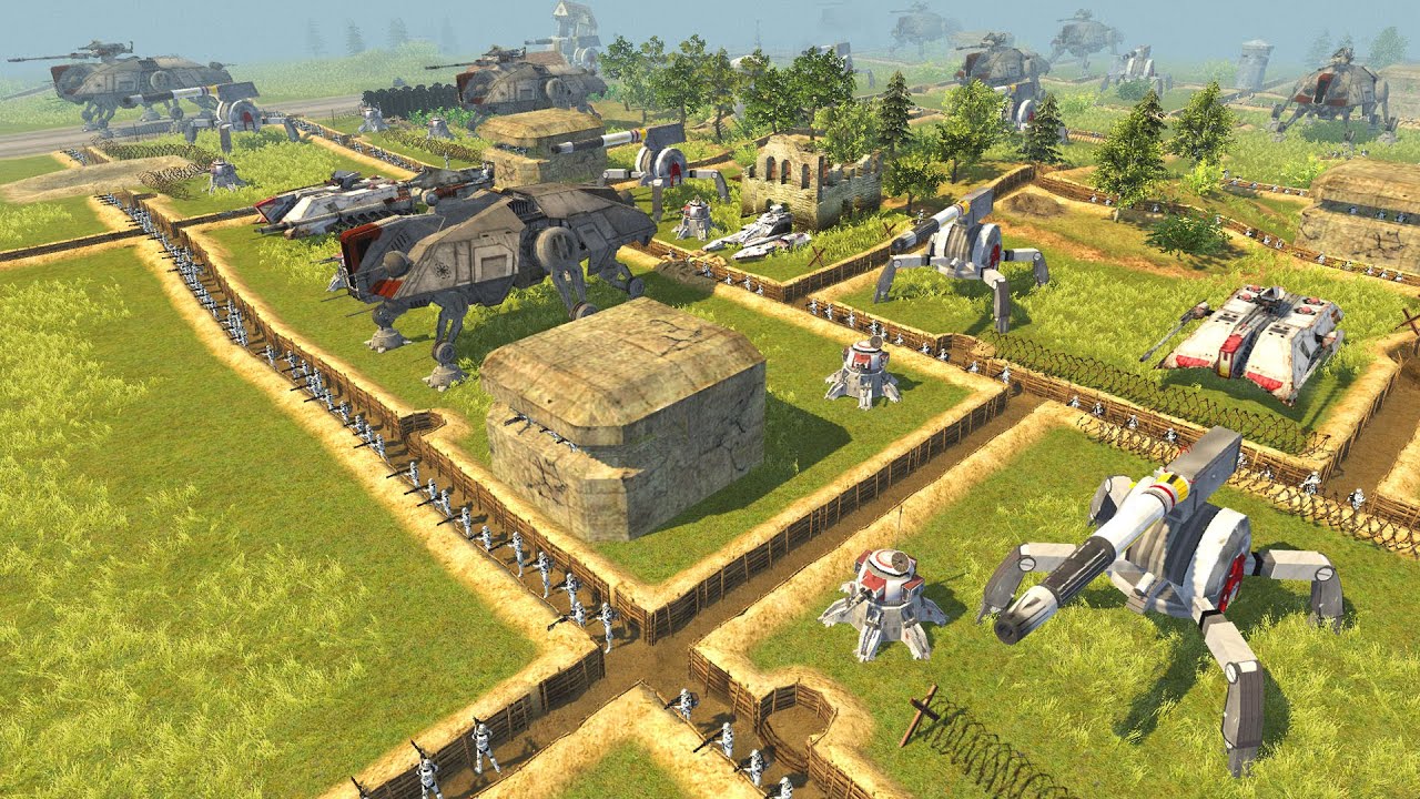 Brutal Clone MEGA-TRENCH DEFENSE! - Men of War: Star Wars Mod Battle Simulator