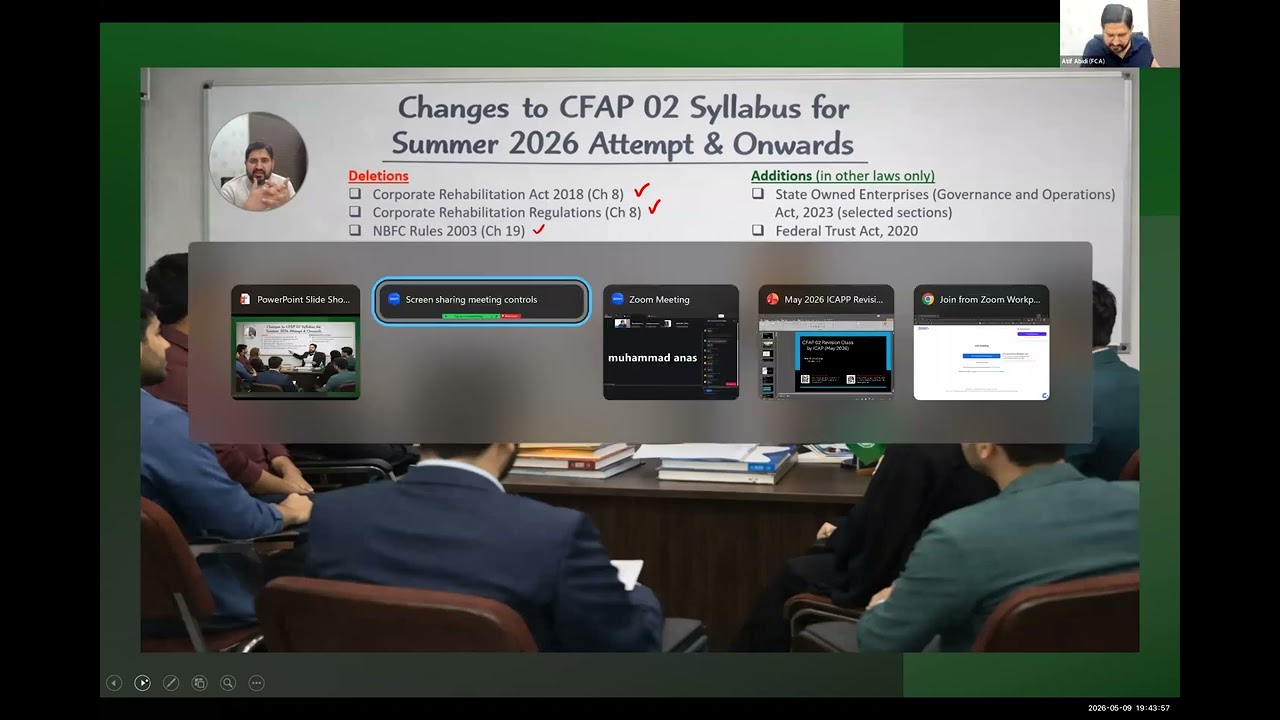 Exam-Focused Revision Sessions for CFAP & Strategic Case Study Level Students May 2026