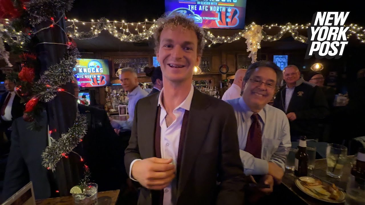 Daniel Penny celebrates not guilty verdict with lawyers at NYC bar