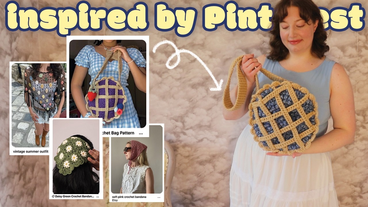Crocheting my Pinterest Board using FREE patterns | a stash busting summer DIY vlog
