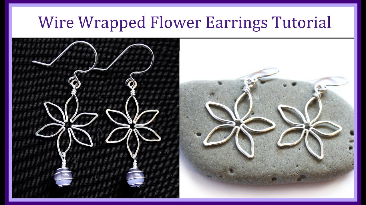 How to Make Flower Earrings - Beginner Tutorial - Easy Wire Wrapped Jewelry Project