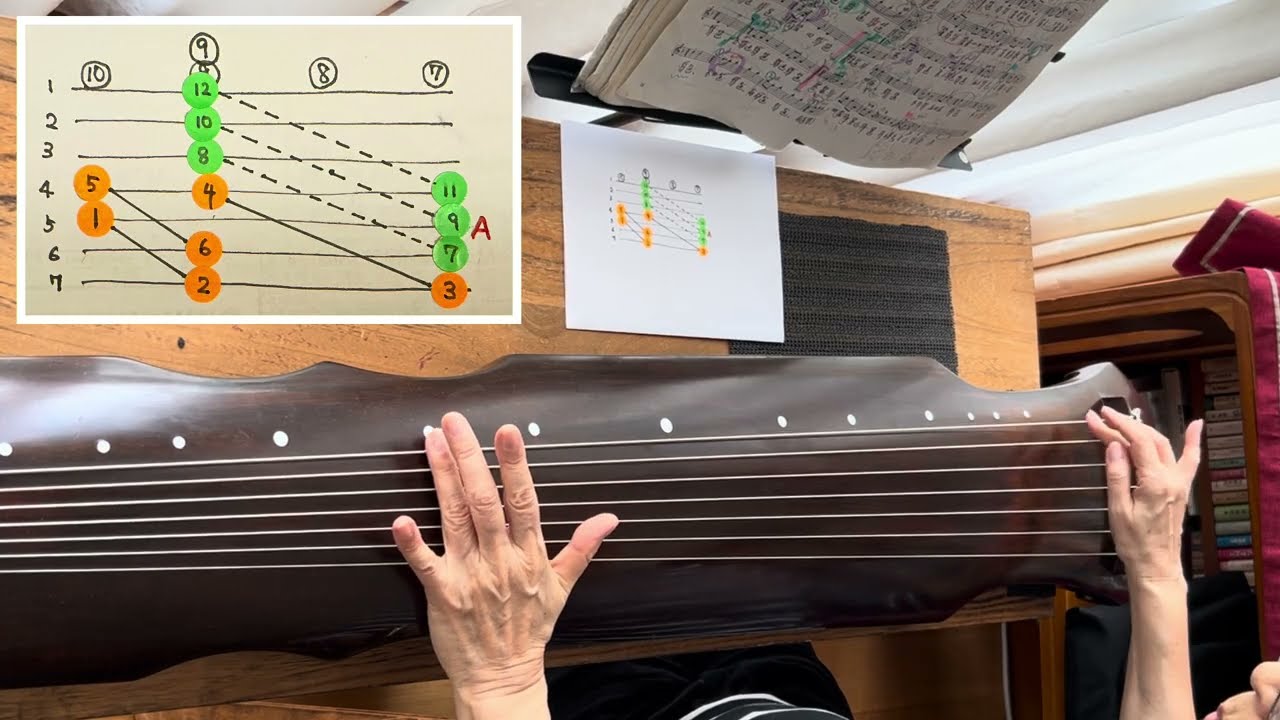 79【古琴】ゼロから始める古琴 by 練習生　調弦の一つの方法　『神人畅 』5:40〜　Guqin from Scratch: How to tune the guqin (my way)