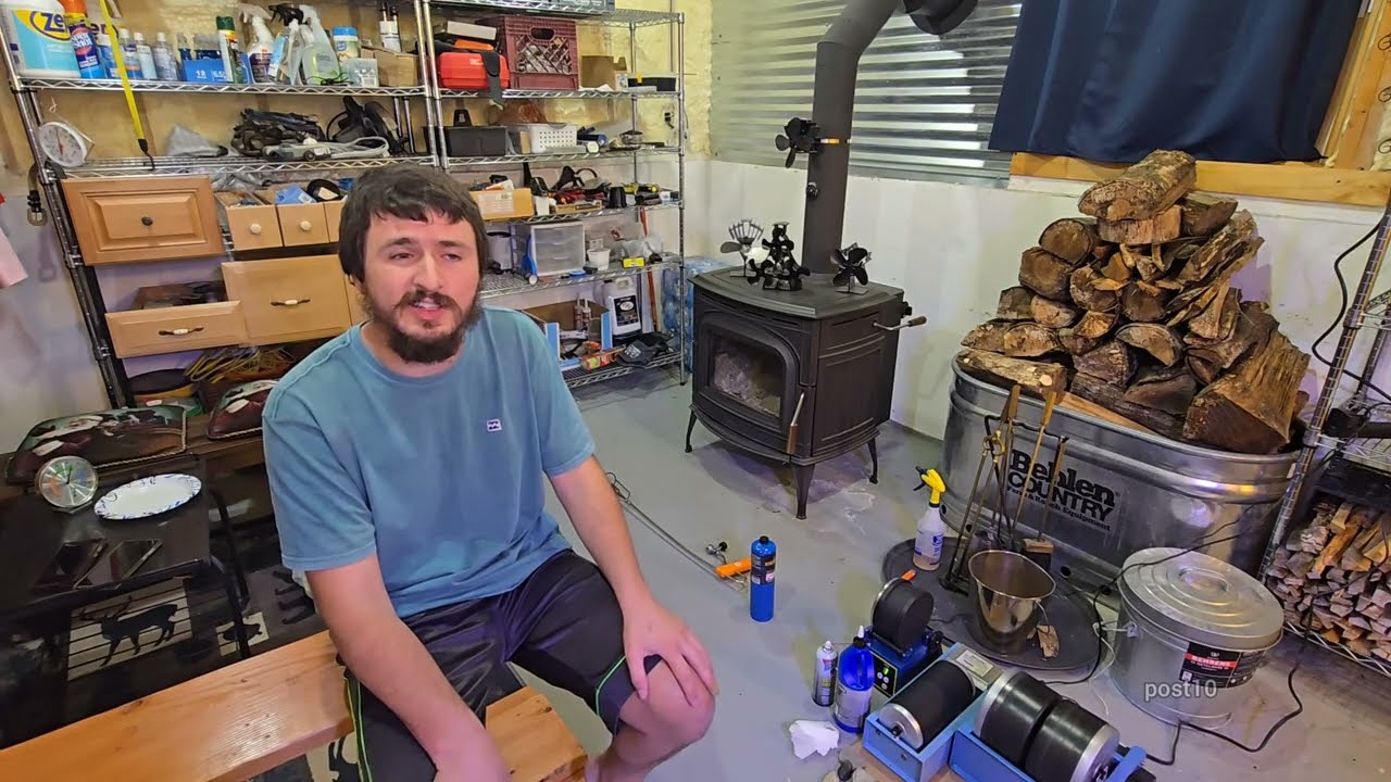 Starting The Wood Stove For The First Time This Season. BLAZE KING catalytic high efficiency stove.