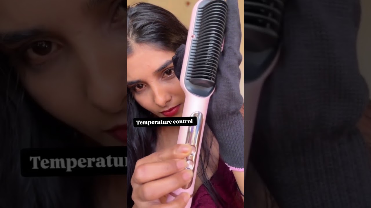 Get ready with me meditive hair straightener brush 