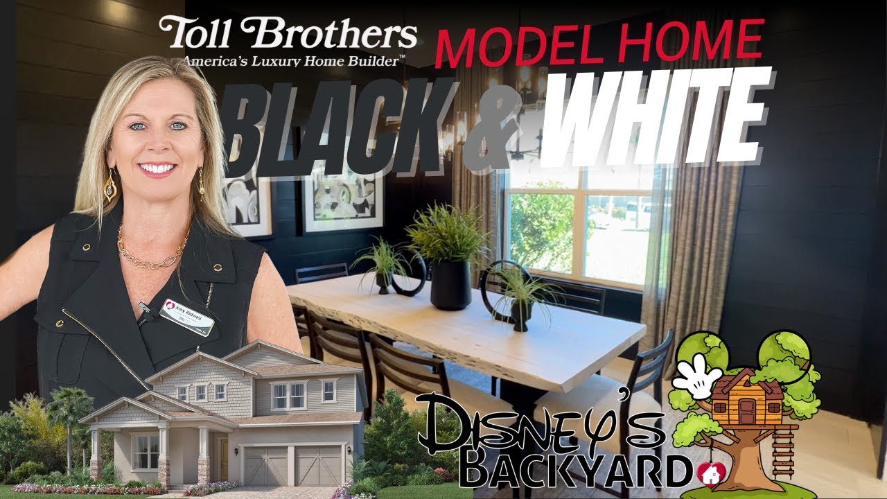 Gorgeous Toll Brothers Model with Black and White Design! Disney's Backyard | Amy Kidwell