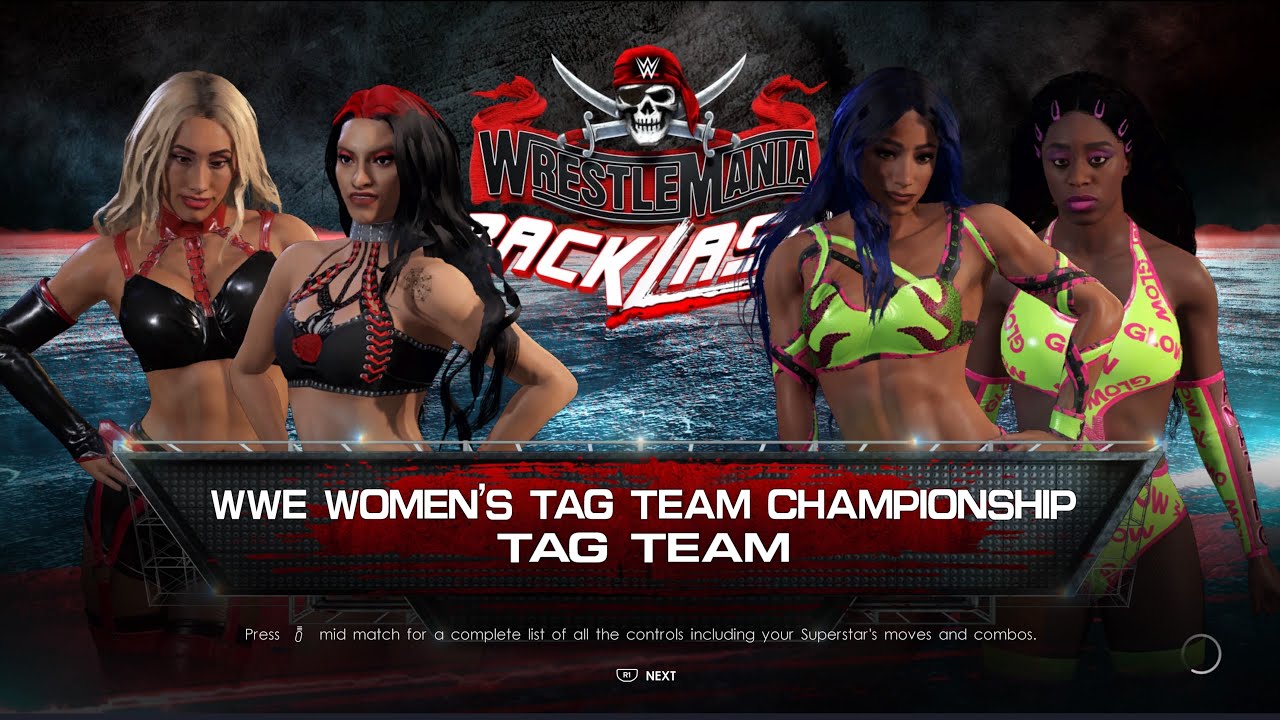 WWE 2K22 Zelina & Carmella vs Sasha Banks & Naomi | Universe Mode: Backlash