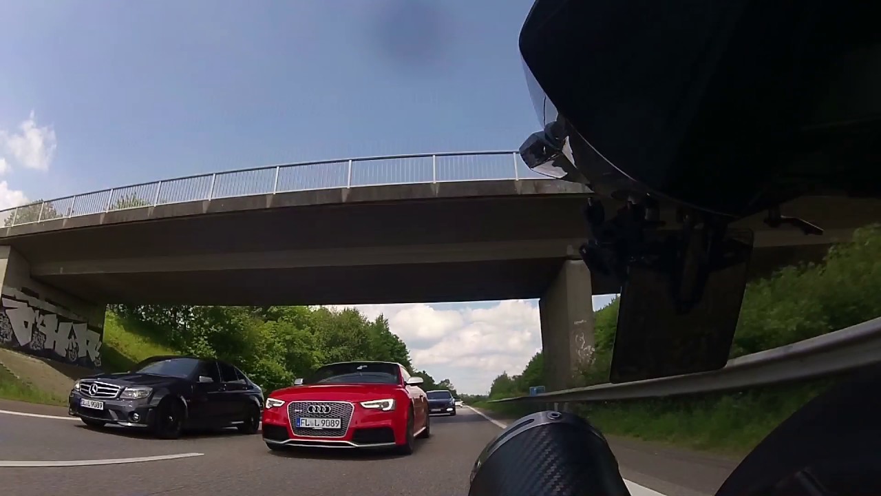 Kawasaki ZZR 1400 vs Golf 7 R32 & Audi RS5 & Mercedes C63 AMG & Mercedes E63 AMG & Yamaha R1 Kiel HD