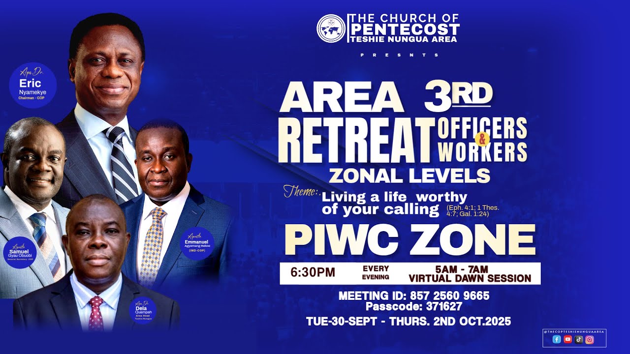 3RD AREA WEEK   RETREAT FOR OFFICERS AND WORKER DAY ONE | TUESDAY | 30|9|2025