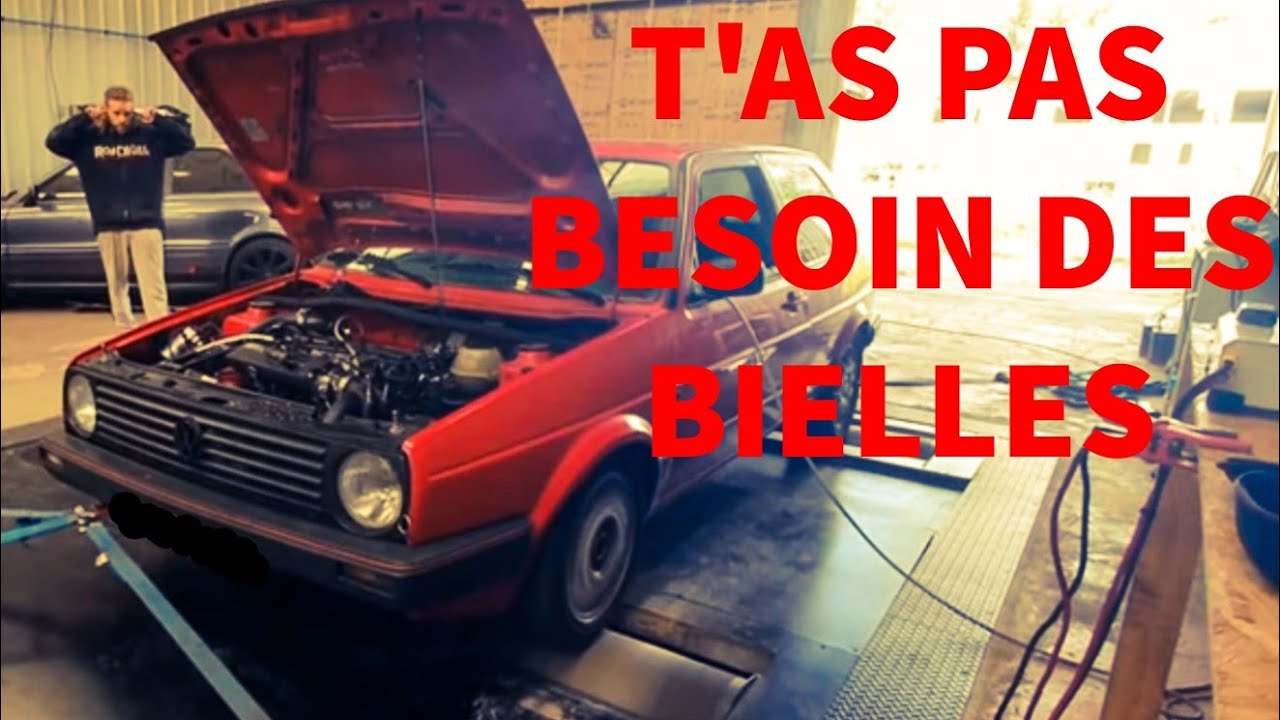 La golf 2 GTI 16 TURBO passe au banc!