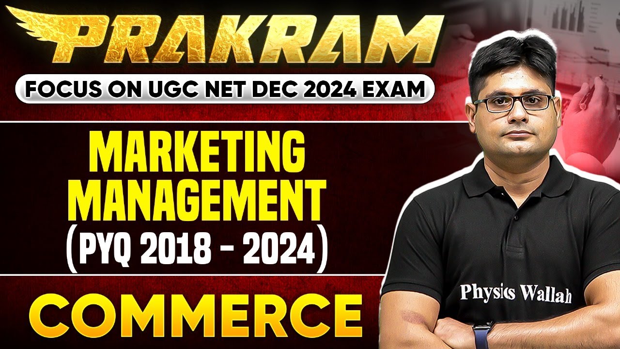 Marketing Management (PYQ) - 2018 - 2024 for UGC NET Commerce | Saurabh Puri Sir