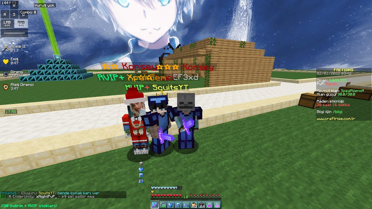 HİLE OLMAYINCA OVER RANDOMLARI :) -craftrise factions