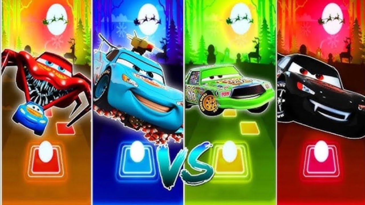 McQueen Car All Video Megamix🆚️Lighting McQueen Eater🆚️McQueen Red Car Tiles Hop EDM Rush Gameplay