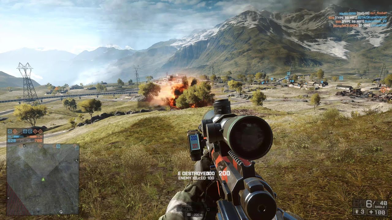 [BF4] Sniping an IED (Improvised Explosive Device) on Golmud Railway to kill a Tank/MAA