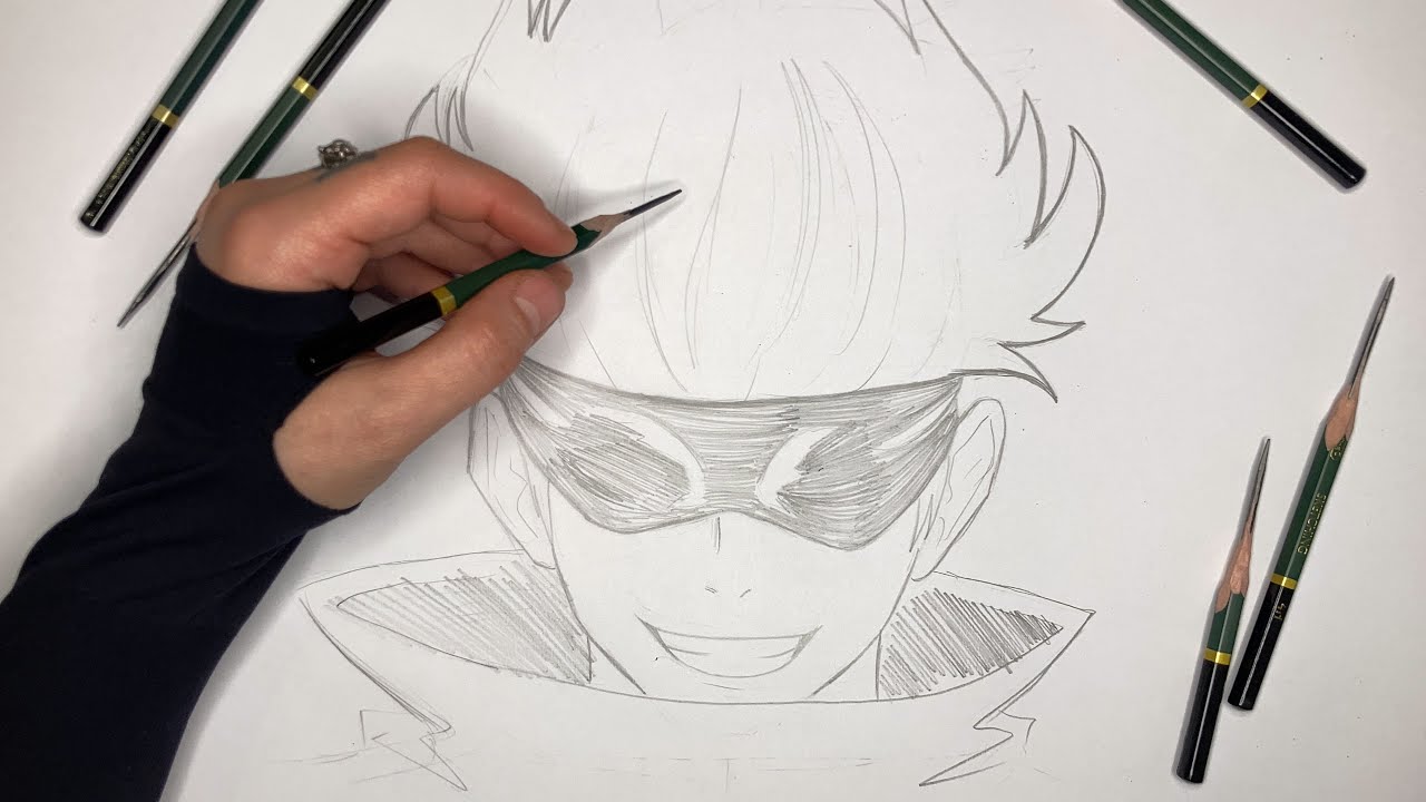 How to Draw Gojo Satoru || Jujutsu Kaisen Drawing Tutorial || Easy Anime Drawing