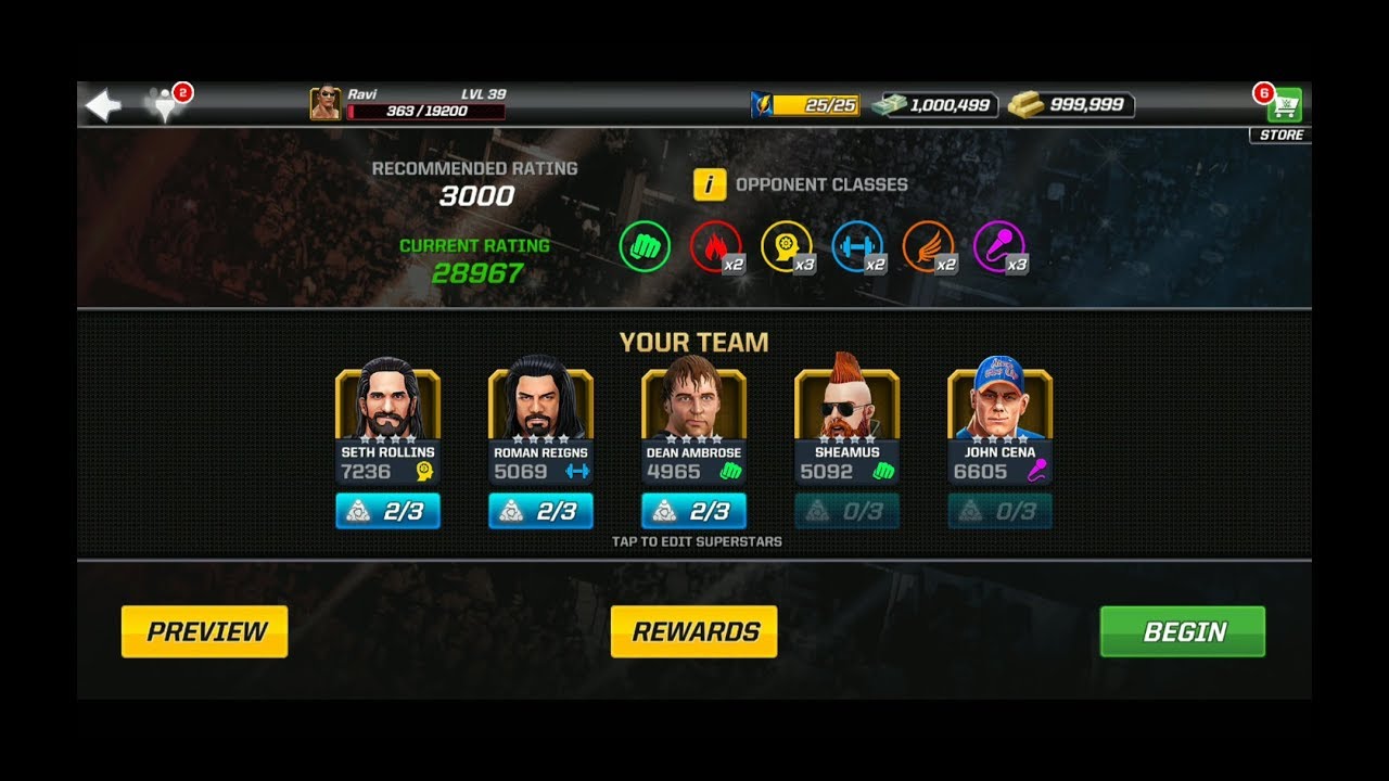 4 STAR ROMAN REIGNS ,SETH ROLLINS,DEAN AMBROSE,SHEAMUS,JOHN CENA GAMEPLAY WWE MAYHEM