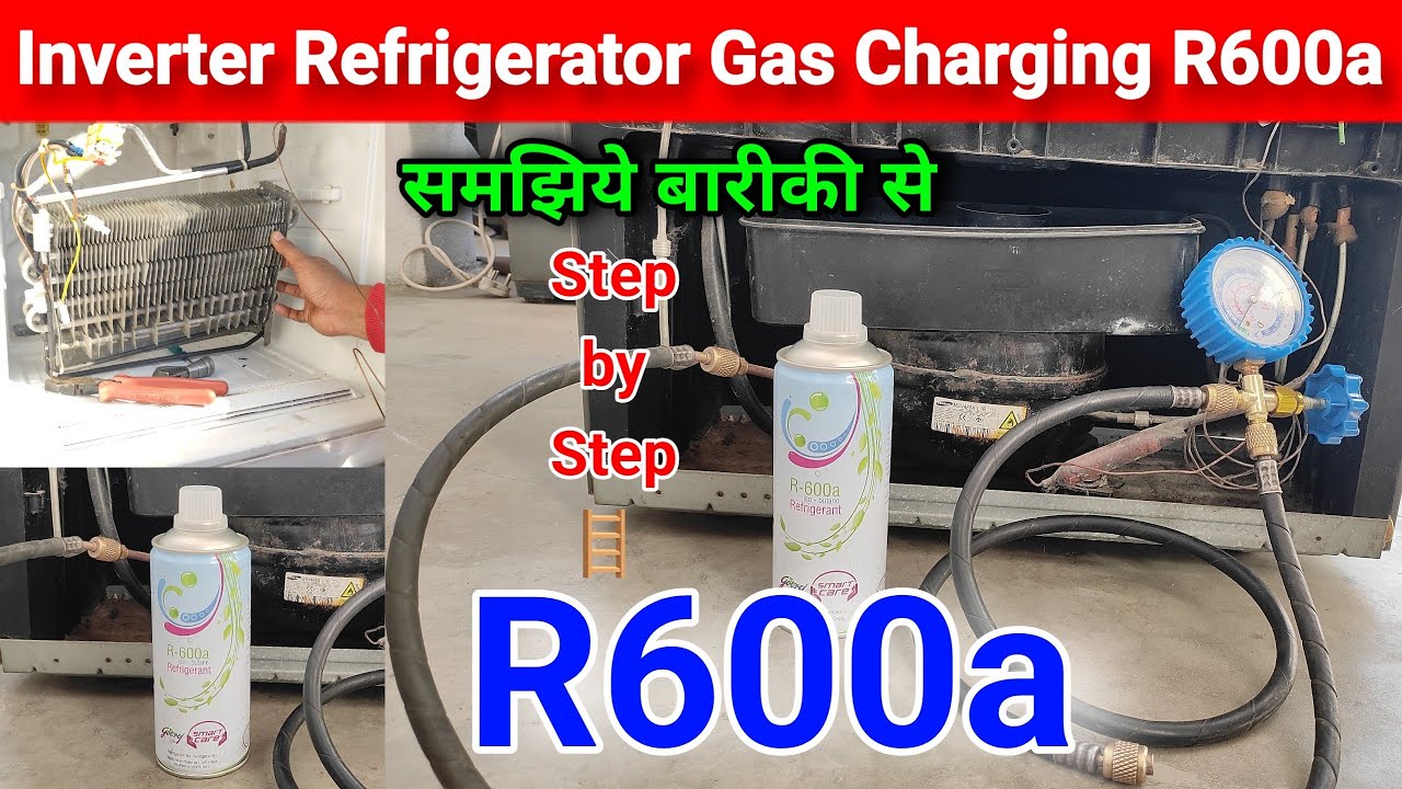 Double door fridge R600 Gas Charging Full Practical r600 gas refil R600 gas charging kaise karte hai