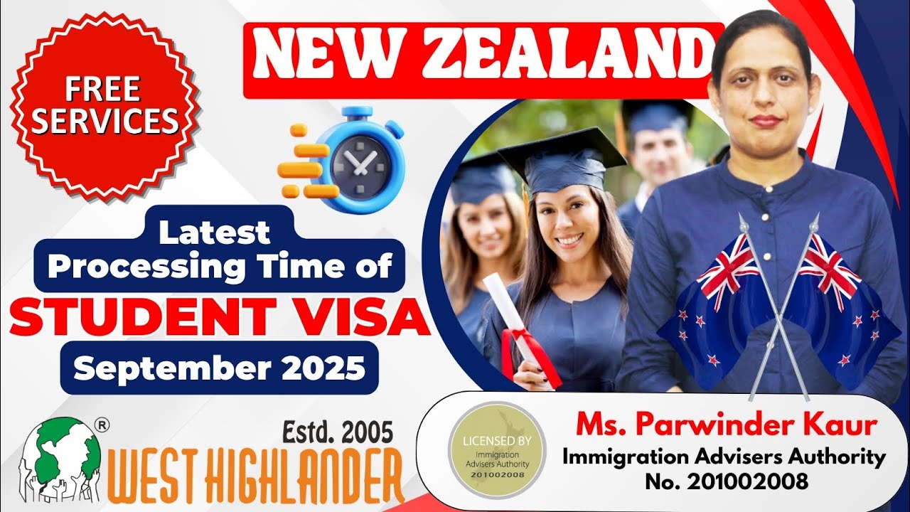 Latest processing time of New Zealand student visa September 2025