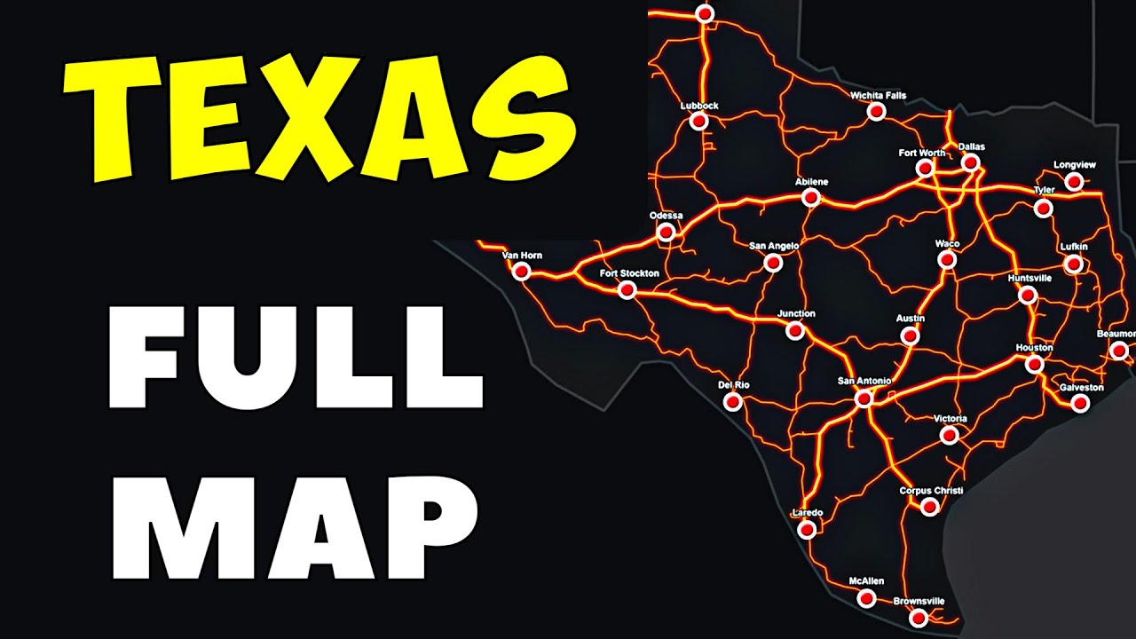 Texas DLC - Full Zoomed In Map | Early Access | All 29 Cities | Upcoming ATS Map DLC