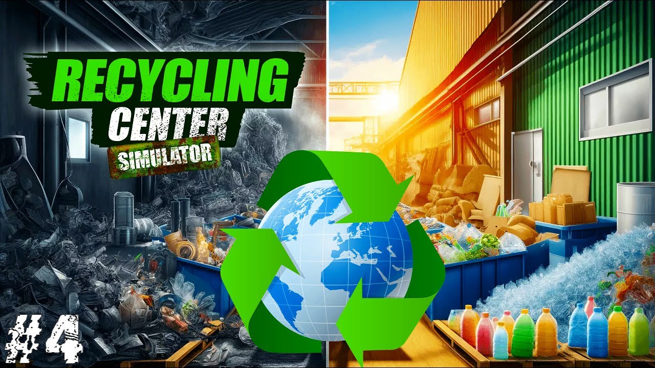♻️Recycling Center Simulator #4 [présgépek, olvasztógépek, irodai asszisztens]