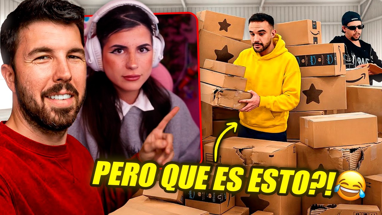 Abby REACCIONA a ILLOJUAN y WILLYREX abriendo CAJAS DE AMAZON