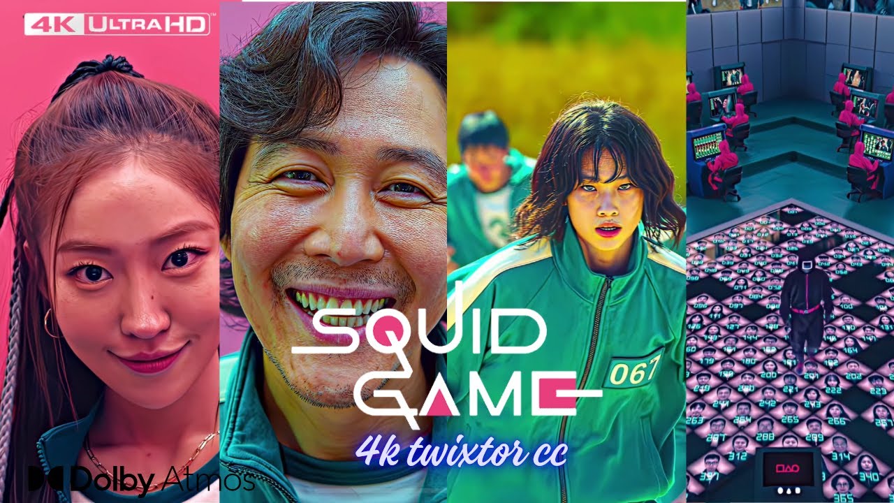 Squid Game 4K Twixtor CC | Scene Pack | Aesthetic 4K Visuals for Editing