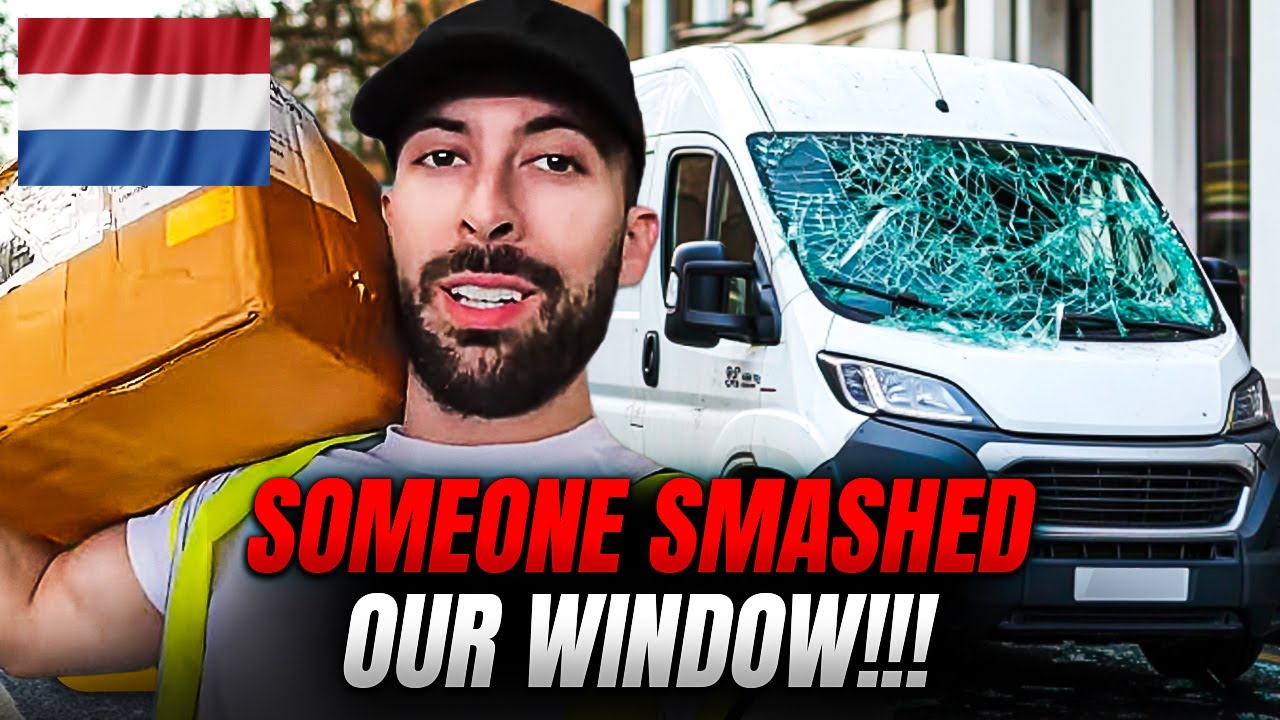 Delivery From London to Amsterdam 🇳🇱 | Someone Smashed Our Window!!!