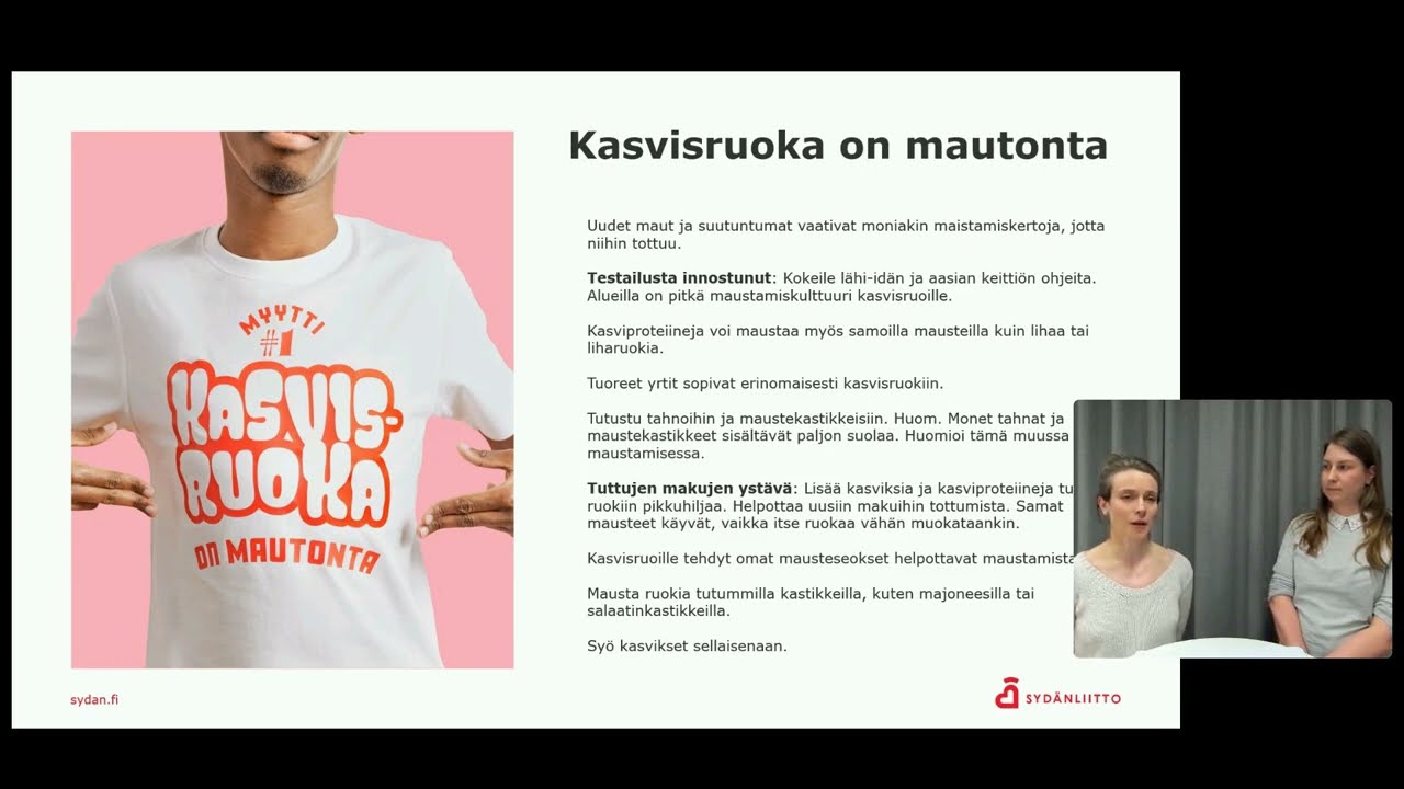 Sydänliiton verkkoluento | Miten siirtyä kasvispainotteisempaan ruokaan?