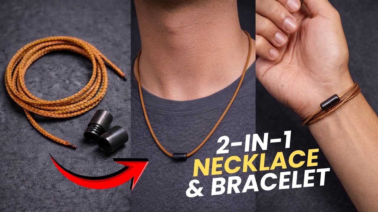 DIY 2-in-1 Necklace & Bracelet | 2mm Braided Cord + Screw Clasp