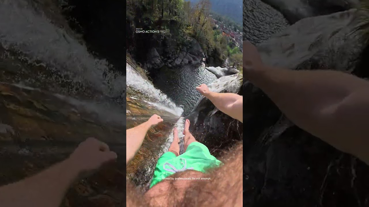 Nature&rsquo;s water slide POV 🌊 Shot on Osmo Action 5 Pro