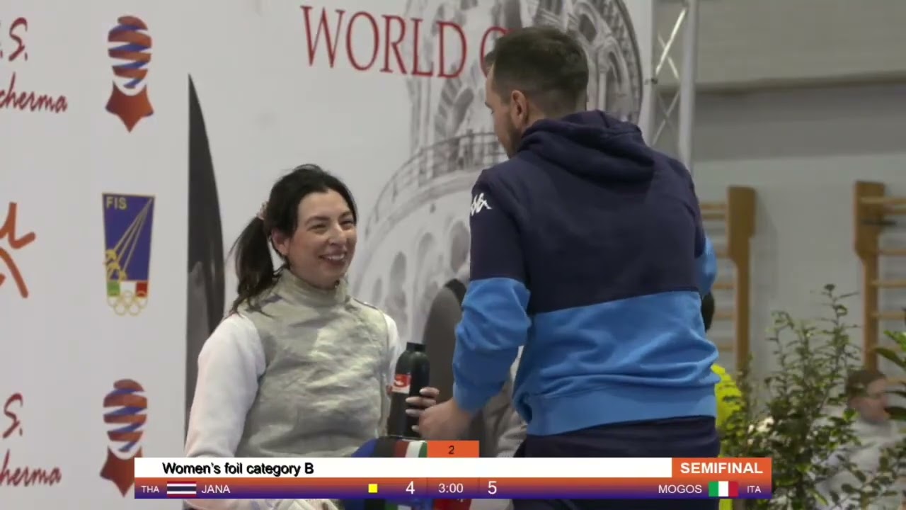 Pisa 2026 World Cup SEMI FINAL - W/F/B - JANA Saysunee | MOGOS Ionela Andreea - Wheelchair Fencing