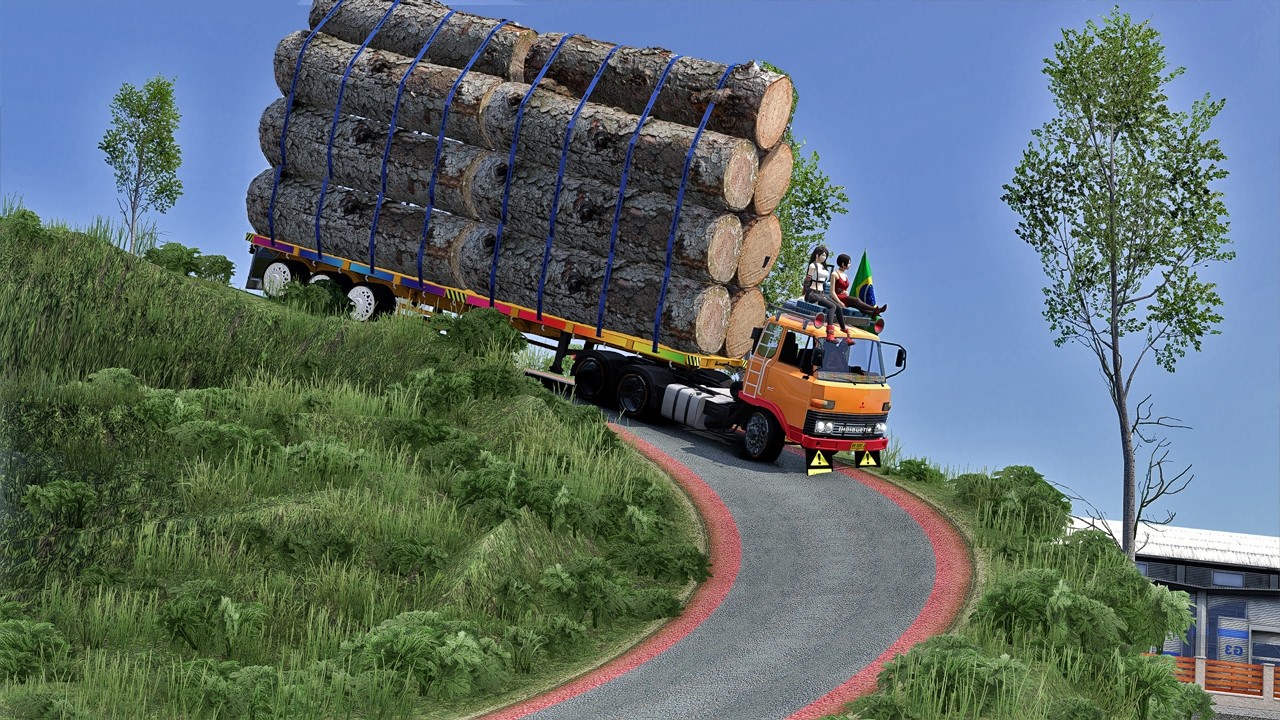Overloaded Trailer - the most dangerous road | Euro Truck Simulator 2