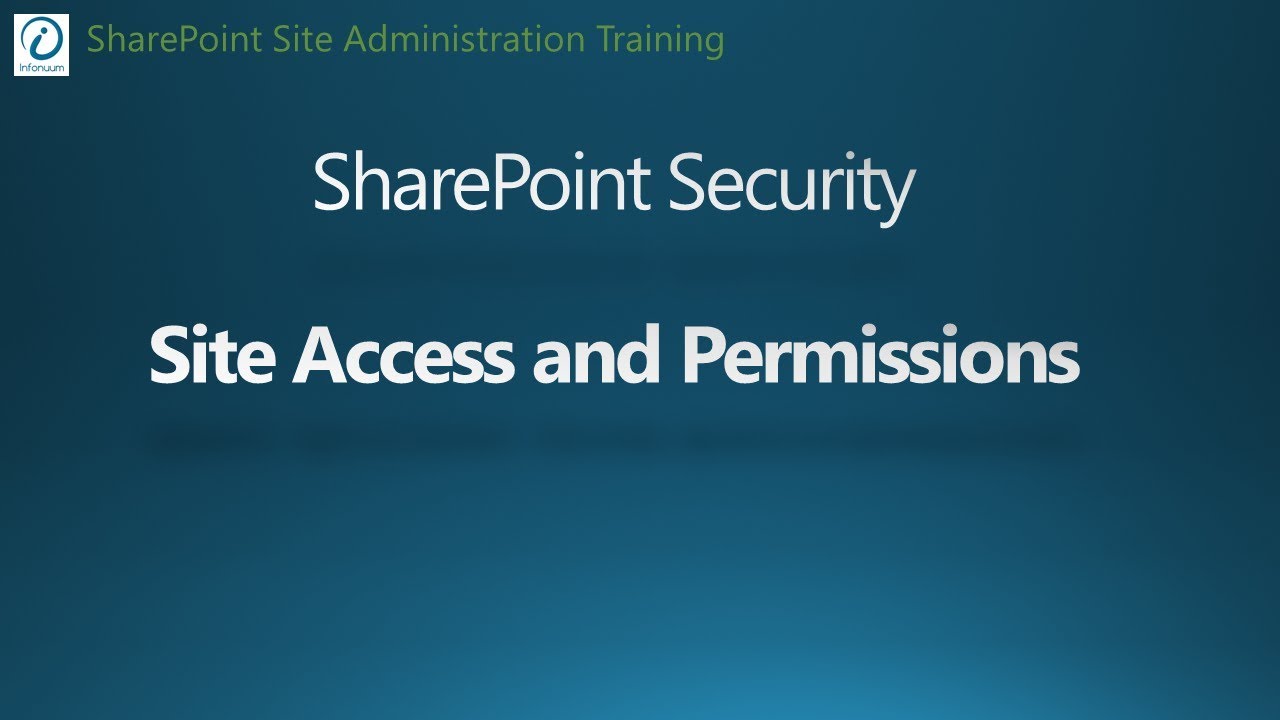 SharePoint 2016 Tutorial - Site Access, Permissions and Security