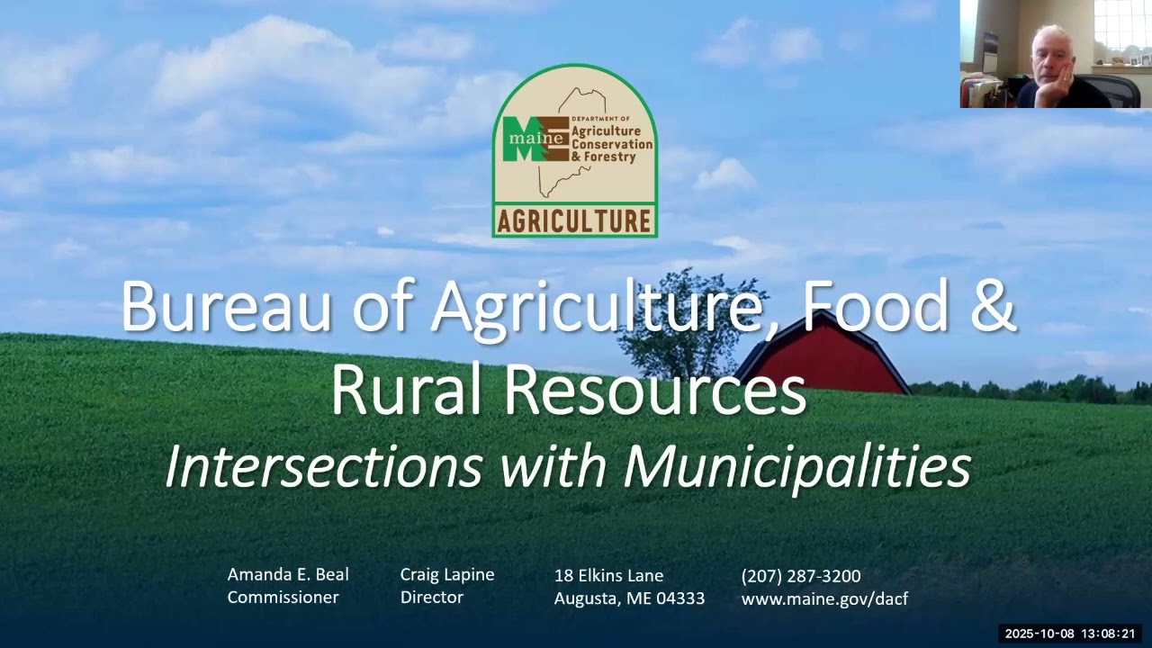 LHO Webinar (2025): Maine Bureau of Agriculture, Farming & Rural Resources