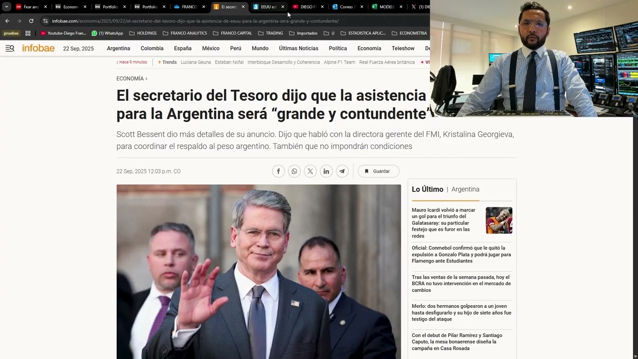 Cierre mercados globales y petróleo - septiembre 22 / 2025